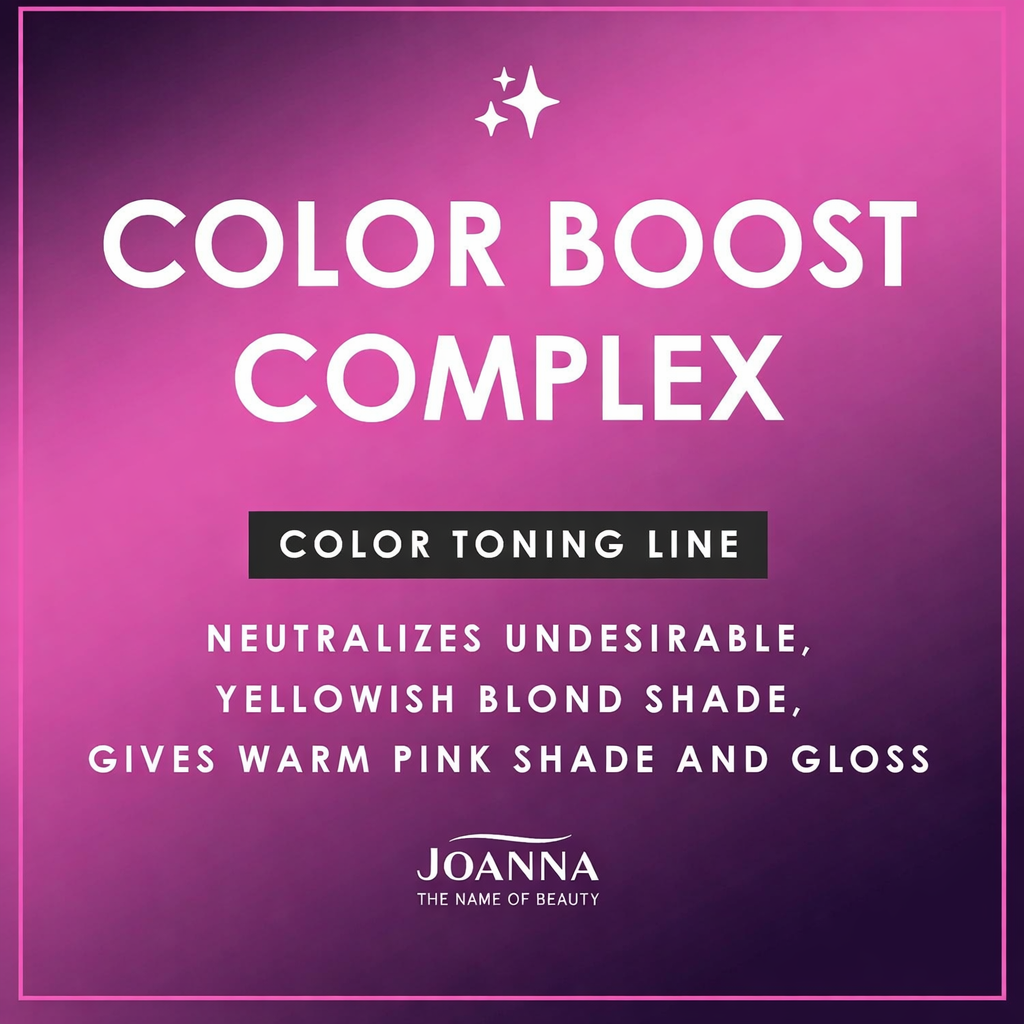 Joanna Professional Colour Boost Toning Shampoo Warm Pink Shade for Blond Hair - 500ml