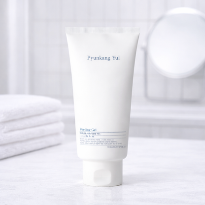 Tube of Pyunkang Yul Peeling Gel on a white background