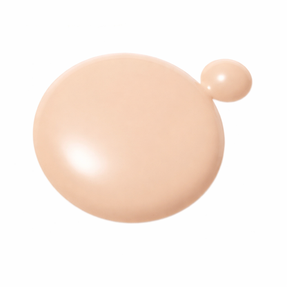 Beige cosmetic cream on a white background
